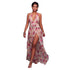 Fanika V Neck Nude Embroidered Romper Maxi Dress #Maxi Dress #Jumpsuits #Nude